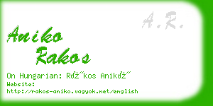 aniko rakos business card